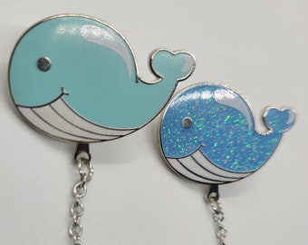 Whale Animal Balloon Enamel Pin