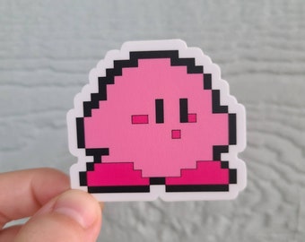 8 Bit Kirby Sticker: Sprite Decal - Weatherproof