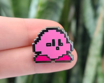 Pink Sprite Kirby Enamel Pin / 8 Bit Kirby Pin