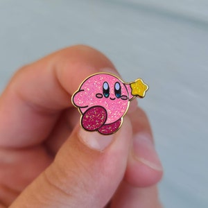 Kirby GLITTER Mini Enamel Pins