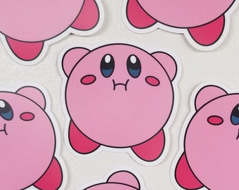 Imán de Kirby: Decoración rosa abultada de Nintendo, 3 x 3 pulgadas