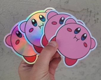 Puffy Kirby Sticker / Poyo Sticker