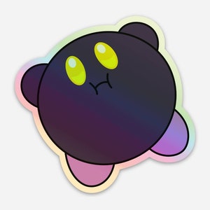 Purple Puffy Kirby Sticker / Poyo Sticker