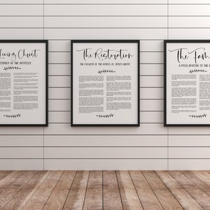 LDS Proclamation Bundle | Family Proclamation, The Living Christ, and Restoration Proclamation | LDS Printable | Print-from-Home LDS Art