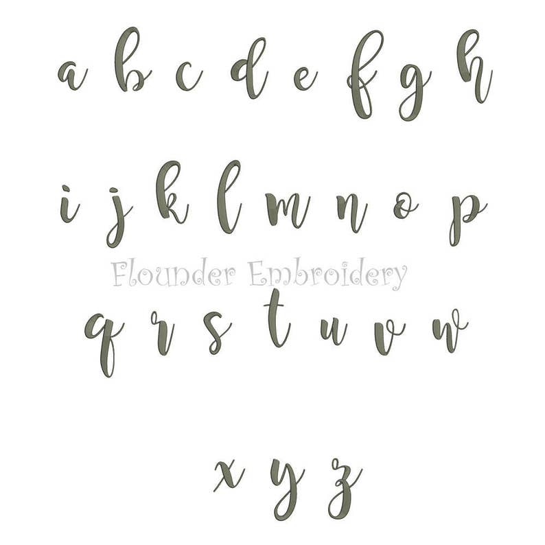 Magnolia Embroidery Font 4 Size Embroidery Designs Fonts Etsy