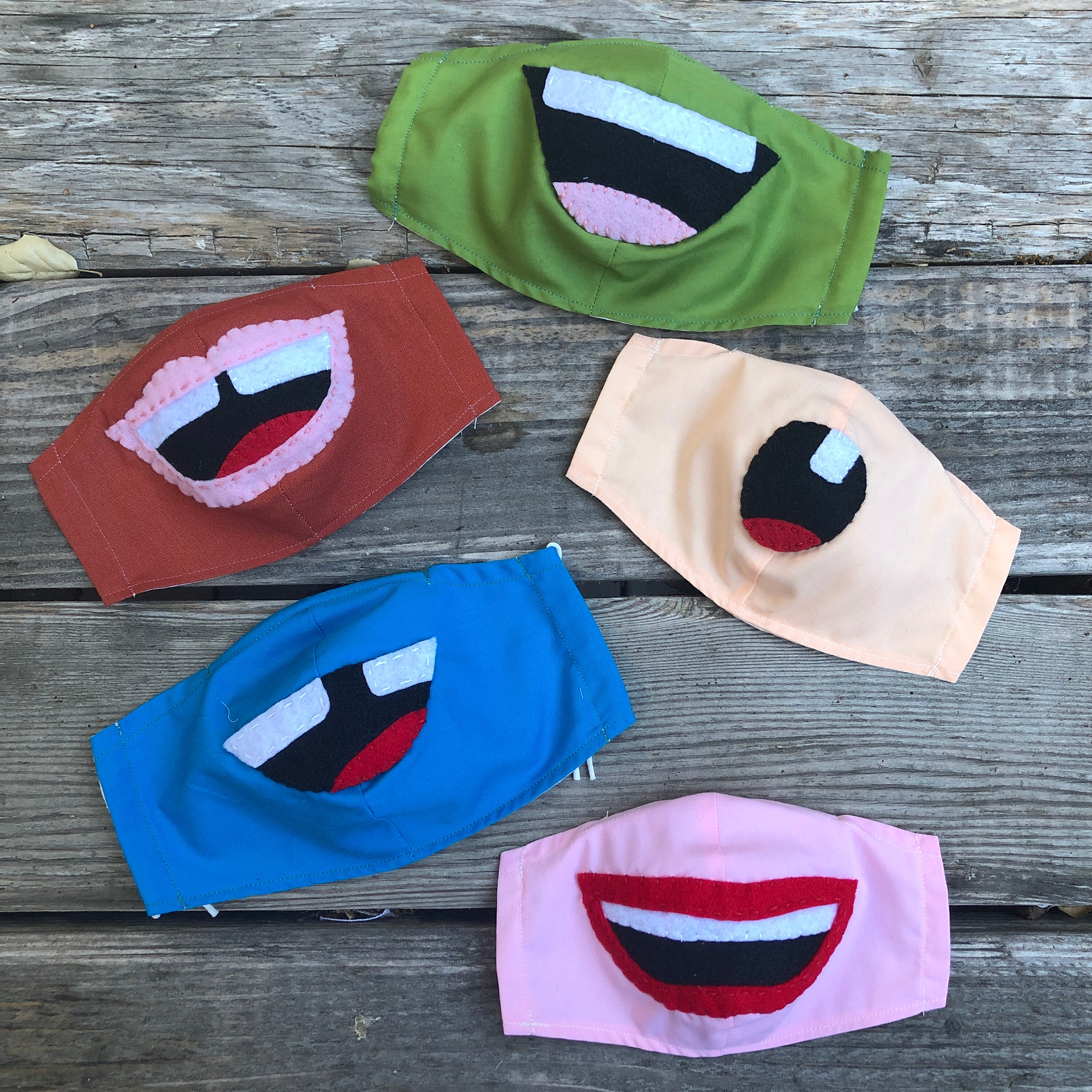 SMILE FACE MASK Custom Made to Order Adult and Children's Fitted Face