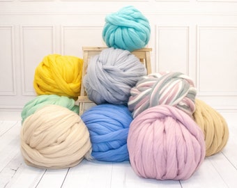 Chunky yarn. Giant knitting. Bulky yarn. Chunky merino wool knit yarn. DIY Arm knitting yarn. High quality merino wool, Thick yarn. DIY Gift