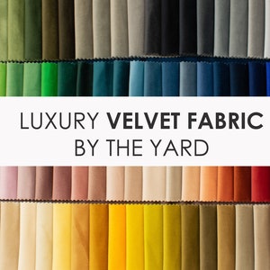 Velvet Upholstery Fabric by the Yard, Furniture Fabric, Luxury Velvet, 100 colors, Premium Velvet, High Quality Velvet zdjęcie 1