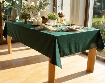 Tablecloth, Table Runner, 100 Colors, Custom Extra Long Banquet Cloth, Overlay, Living & Dinning Room Table Linens, Christmas gift