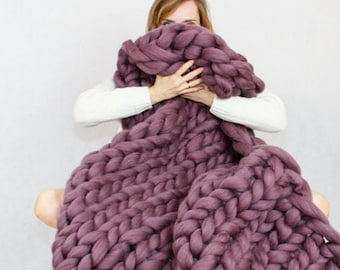 Couverture lestée, Soulagement de l'anxiété, Couverture sensorielle lourde, Couverture lestée tricotée à la main pour adulte, Couette lourde, Aide au sommeil, Cadeau de Noël