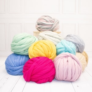 Chunky yarn. Giant knitting. Bulky yarn. Chunky merino wool knit yarn. DIY Arm knitting yarn. High quality merino wool, Thick yarn. DIY Gift image 5