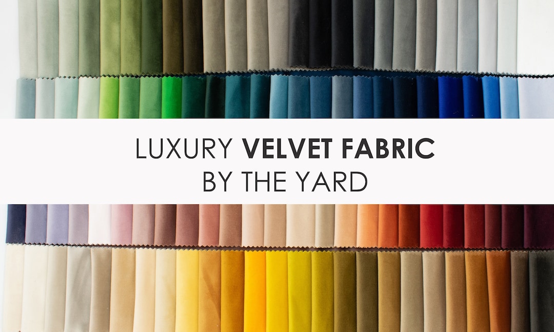 Velvet Upholstery Fabric by the Yard, Furniture Fabric, Luxury Velvet