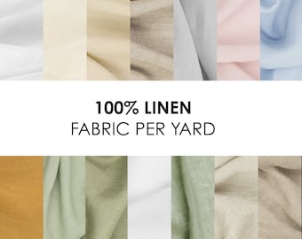 100% Pure Linen Fabric by the Yard, Sheer Linen by Meter, Natural Linen Fabric by the yard, Eco-Friendly Linen for Sewing, Cut to Length