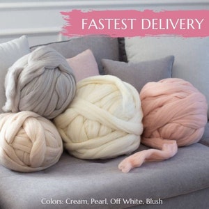 Chunky Yarn. Bulky yarn. Giant knitting. Chunky merino wool. Heavy yarn. Arm knitting yarn. High quality merino wool, Thick yarn. DIY Gift zdjęcie 5