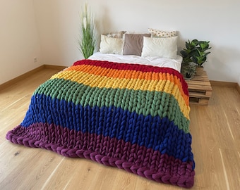 Duck Egg Blanket Merino Wool Blanket Giant Knit Blanket Chunky Knit Blanket Chunky Blanket Merino Wool Throw Chunky Knit Runner Etsy UK