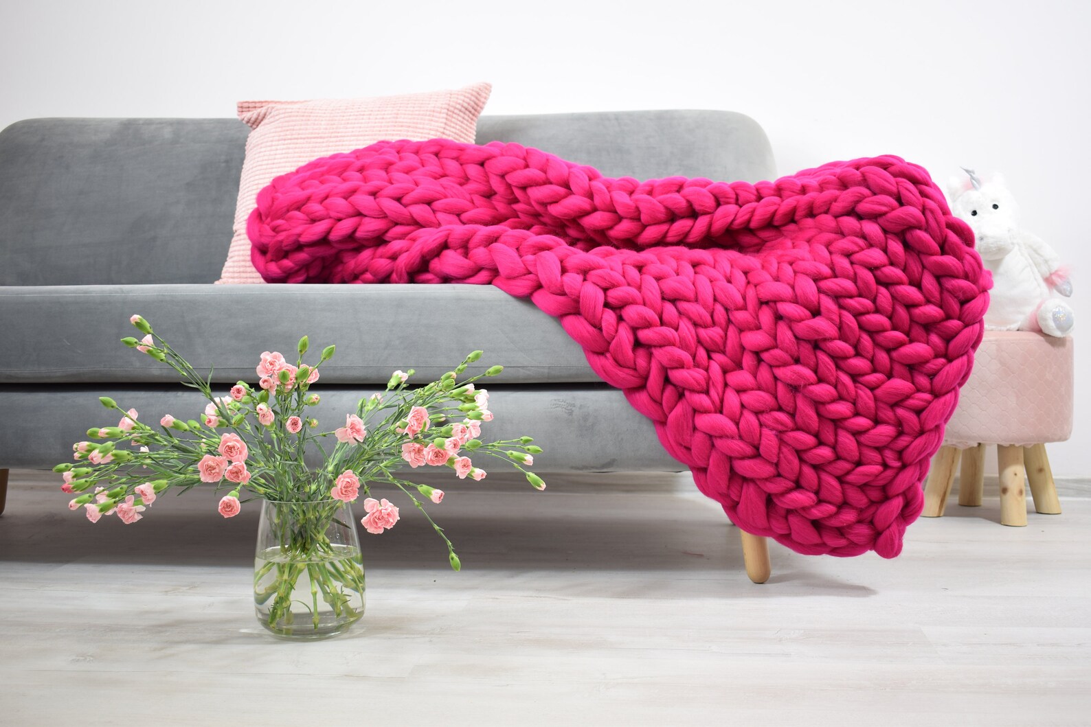 Chunky Knit Blanket Blanket Super Chunky Blanket Giant Knit Etsy