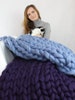 Chunky Knit Blanket, Blanket, Super Chunky Blanket, Giant knit blanket, Thick yarn blanket, Bulky Knit, Merino wool, Extreme knitting 