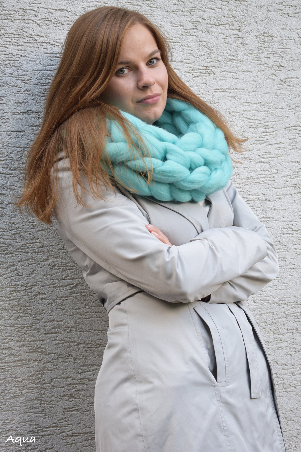 Infinity Scarf Chunky Knit Scarf Crochet Oversized Scarf | Etsy