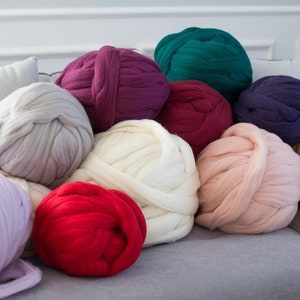 Chunky Yarn. Chunky Merino Wool. Giant knitting. Bulky yarn, DIY Arm knitting yarn. High quality merino wool, Thick yarn. DIY Gift image 7