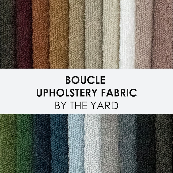 Tissu bouclé par yard, tissu d'ameublement texturé à boucle lourde, rembourrage épais texturé à gros poids