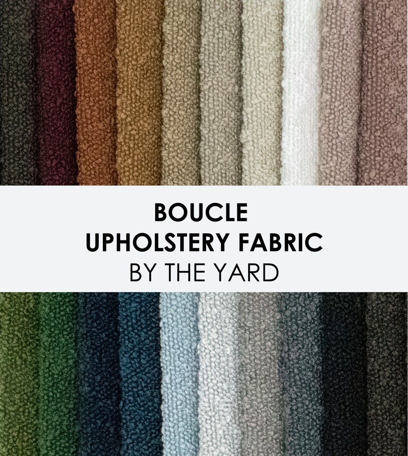 Boucle Fabric By the Yard, heavy weight boucle textured upholstery fabric, Heavy Weight Textured Chunky Boucle Upholstery image 1