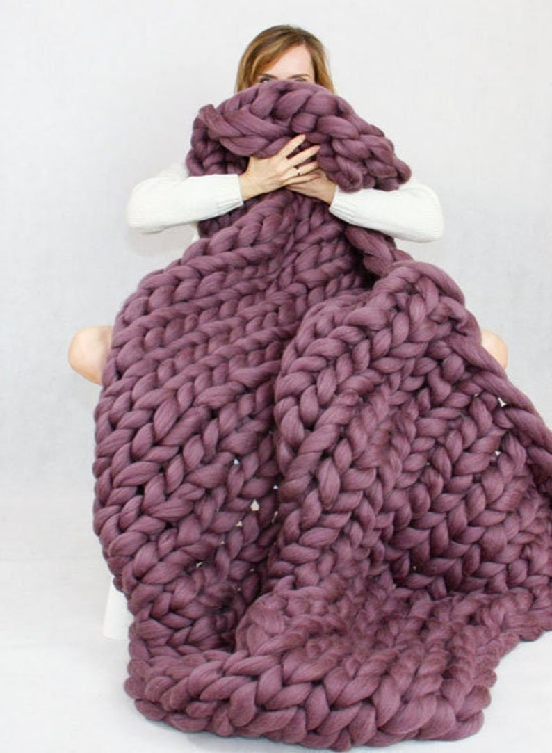 Weighted Blanket, Anxiety Relief, Heavy Sensory Blanket, Hand Knitted Weighted Blanket Adult, Heavy Comforter, Sleep Helper, Christmas Gift image 1