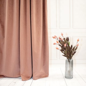 Blackout velvet curtains, Custom size velvet curtains, 37 colors, Blackout velvet curtain panel, Bedroom curtains, Extra long curtains image 5