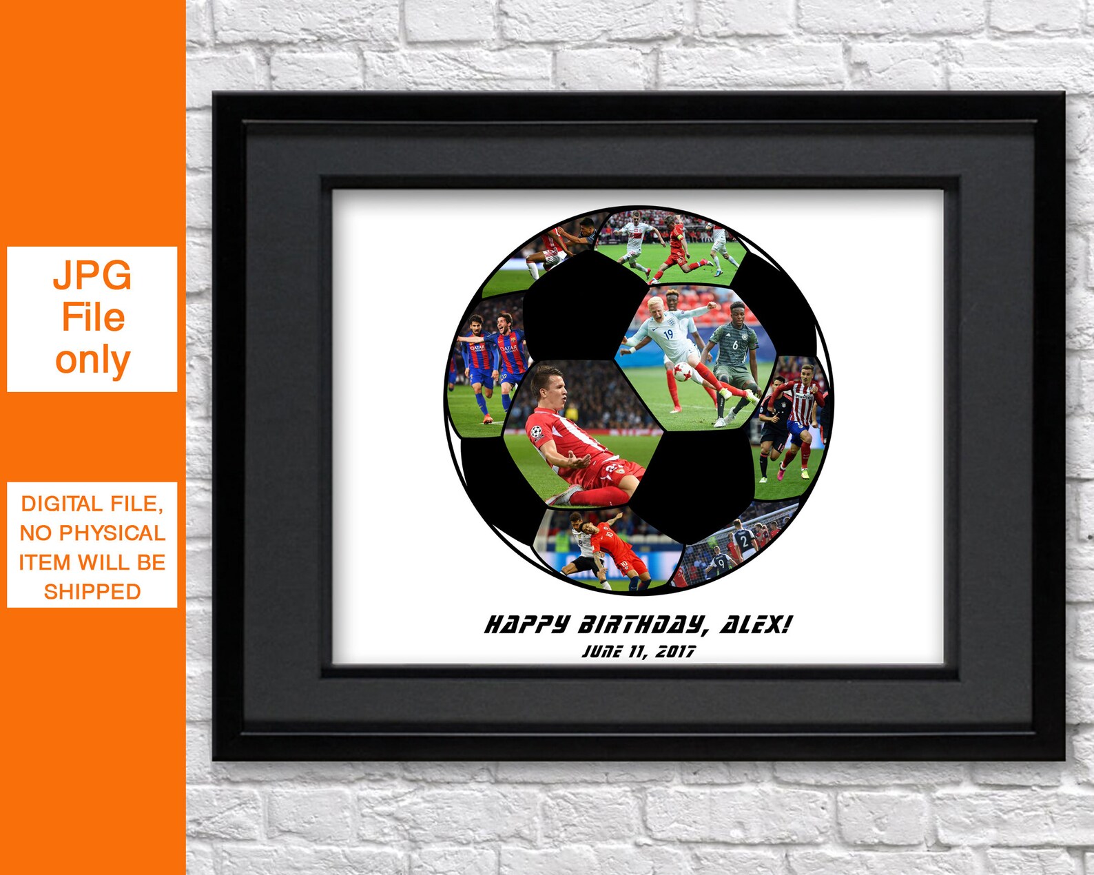 Soccer Ball Photo Collage Gift for Soccer Party Favor Soccer Etsy