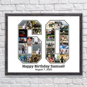 Custom 60th Birthday Photo Collage Gift (Digital or Printed)