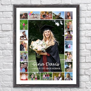 Graduation Photo Collage, Custom Graduation Welcome Sign, Graduation Party Poster Display, Graduation Gift for Seniors, Class of 2025