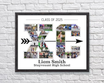 Personalized Cross Country Photo Collage: XC Runner Gift Poster
