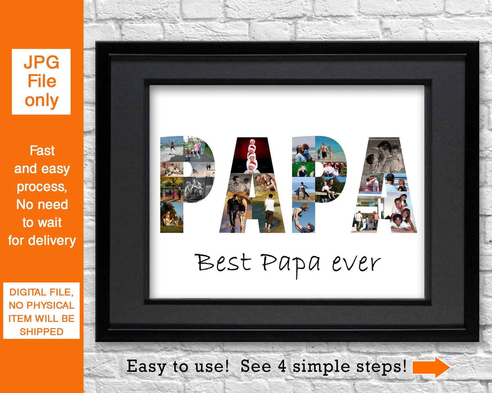 Personalized fathers day gift from daughter Custom papa gifts Etsy