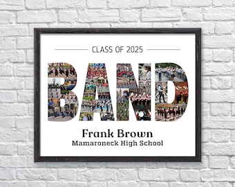 Personalized Marching Band Photo Collage: Senior Night Gift (Digital or Printed)