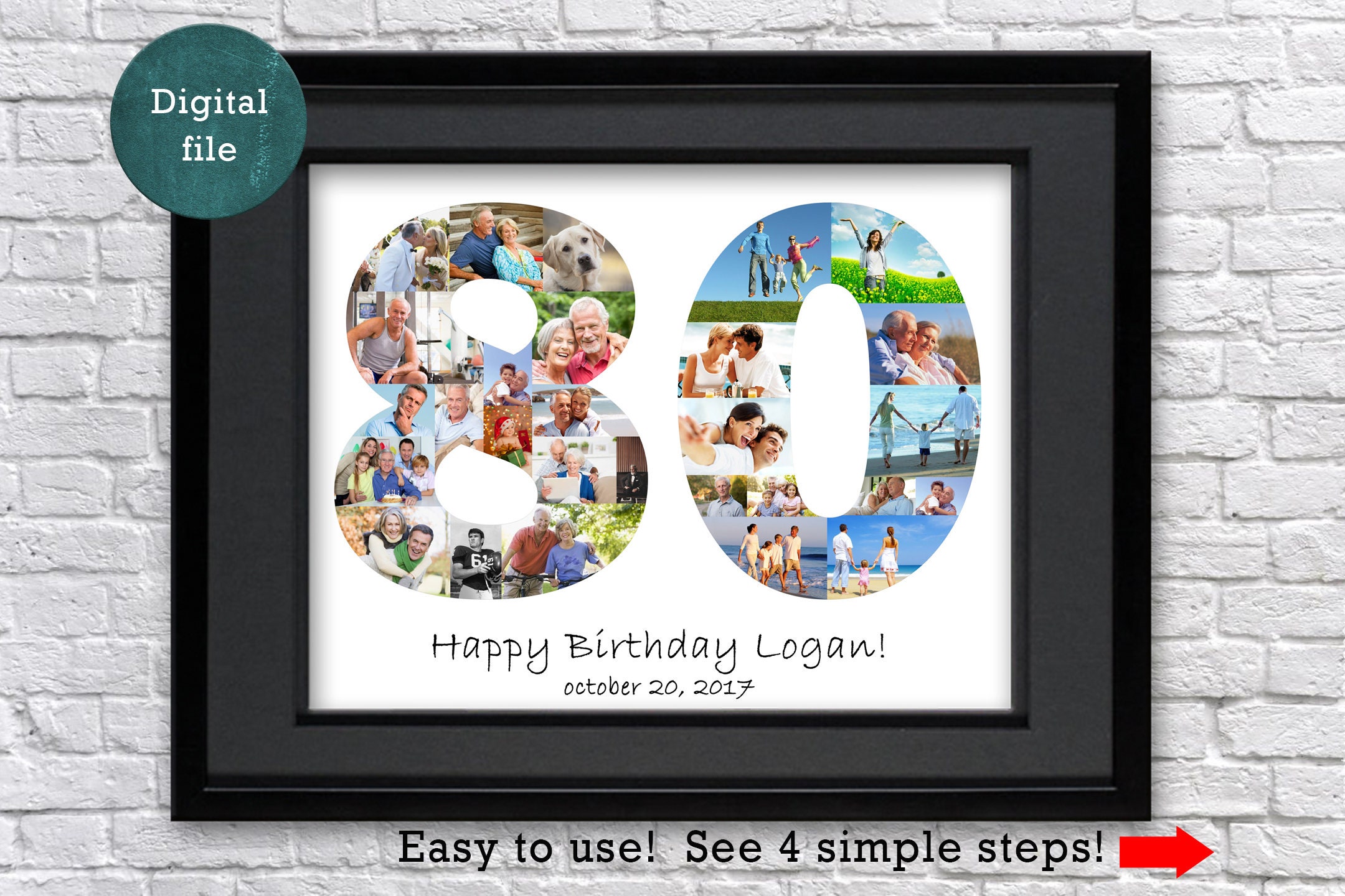 80. Geburtstag Geschenk 80. Dekorationen Urgroßmutter Etsy