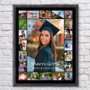 Graduation Photo Collage, Custom Graduation Welcome Sign, Graduation Gift for Seniors, Graduation Party Poster Display, Class of 2025