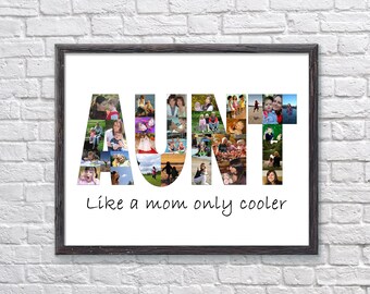 Custom Aunt Photo Collage, Personalized Gift From Niece/Nephew