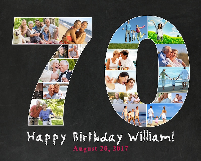 Custom 70th birthday gift for mom