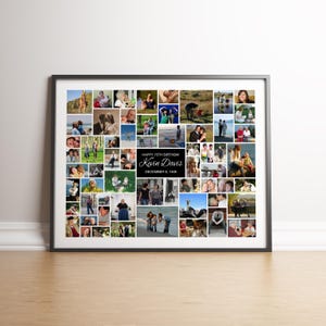 75th Birthday Photo Collage with 60 photos, 75th Birthday Gift For Women, Personalized 75th Birthday Gift For Men, Gift For Grandma Poster