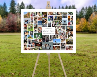 Personalized Funeral Photo Collage: Celebration of Life Memorial Poster