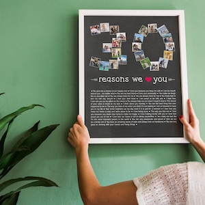 30 Reasons Why I Love You Custom Photo Collage, 30th Birthday Gift for ...