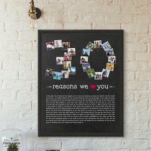 30 Reasons Why I Love You Custom Photo Collage, 30th Birthday Gift for Women, 30th Anniversary Gift for Husband, 30 Things We Love About You