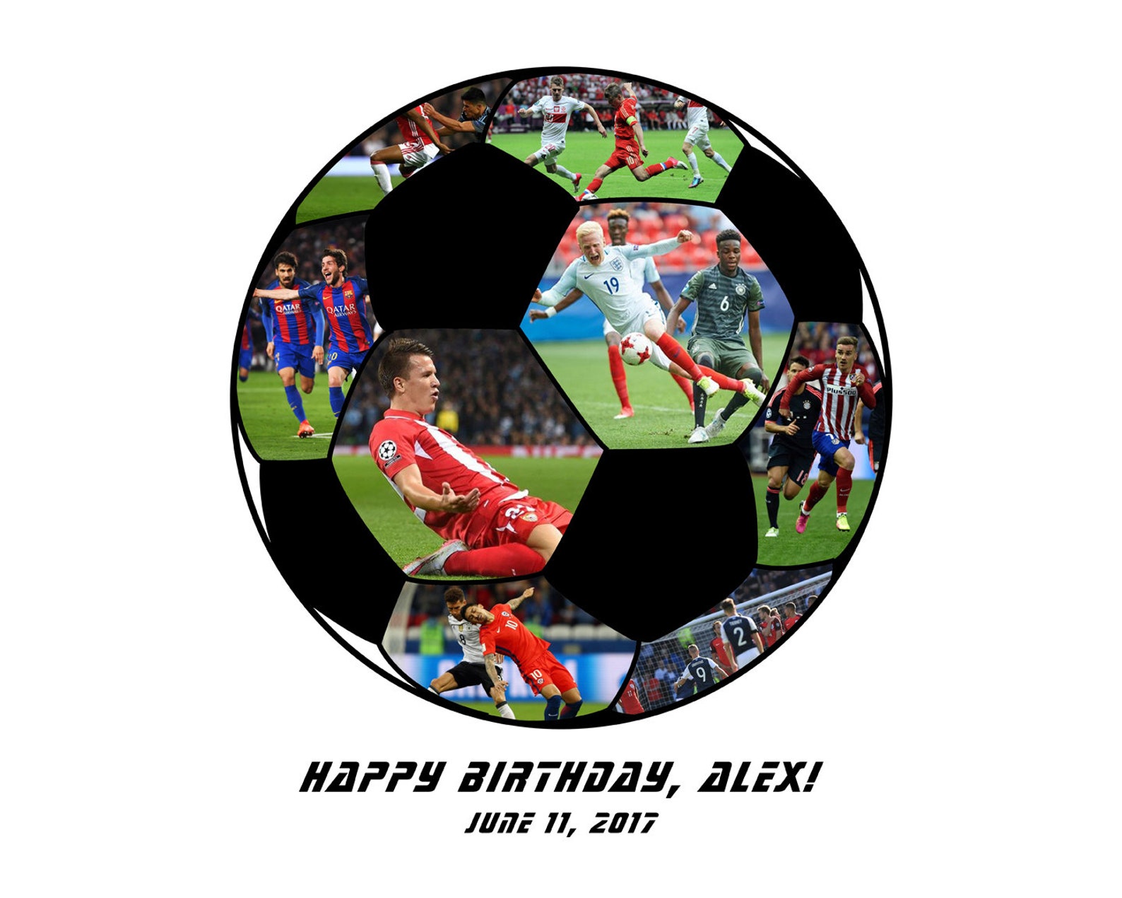 Soccer Ball Photo Collage Gift for Soccer Party Favor Soccer Etsy