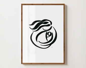 Mother and Baby Print | Printable Artwork for Nursery| Modern Original Artwork | Digital Download