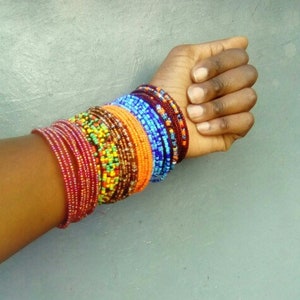 ON SALE African beaded bracelets, Women wrap Bracelet, Masai bracelets, Spring Bracelet, Kenyan bracelet, Zulu Bracelet, Tribal Bracelet