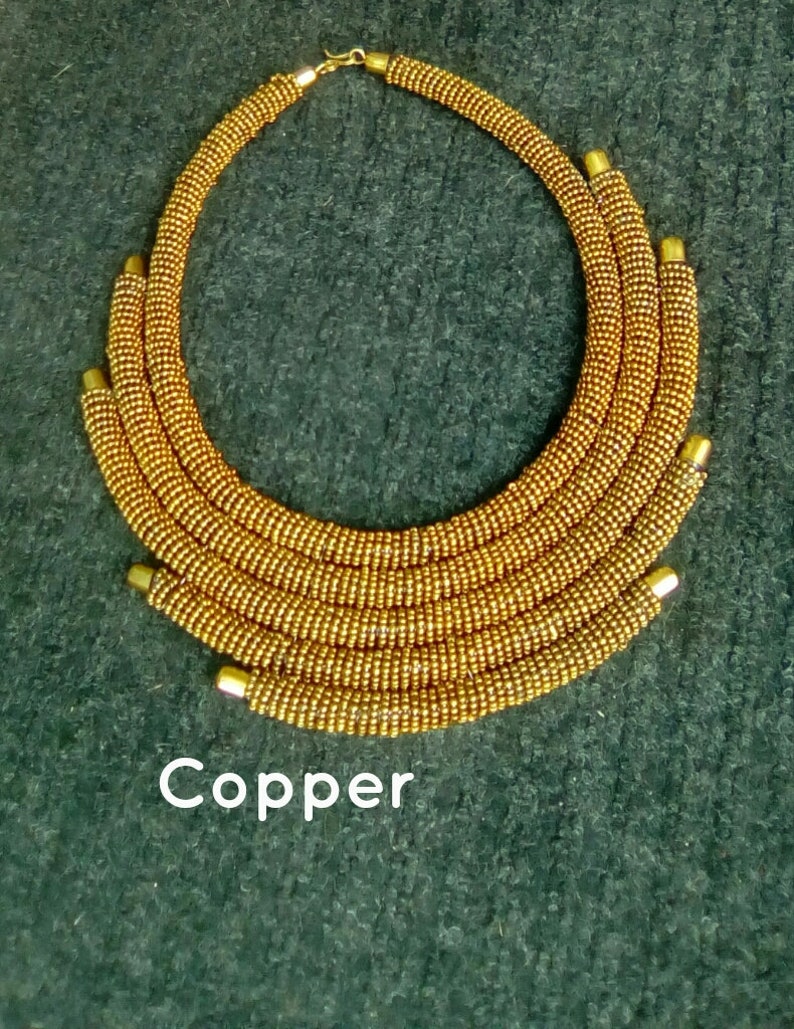 ON SALE African Zulu Necklace Kenyan Beaded Necklaces Masai Etsy