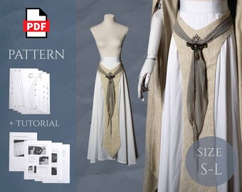 Y-Belt for fantasy dress (sizes S-L) - pdf pattern with sewing guide