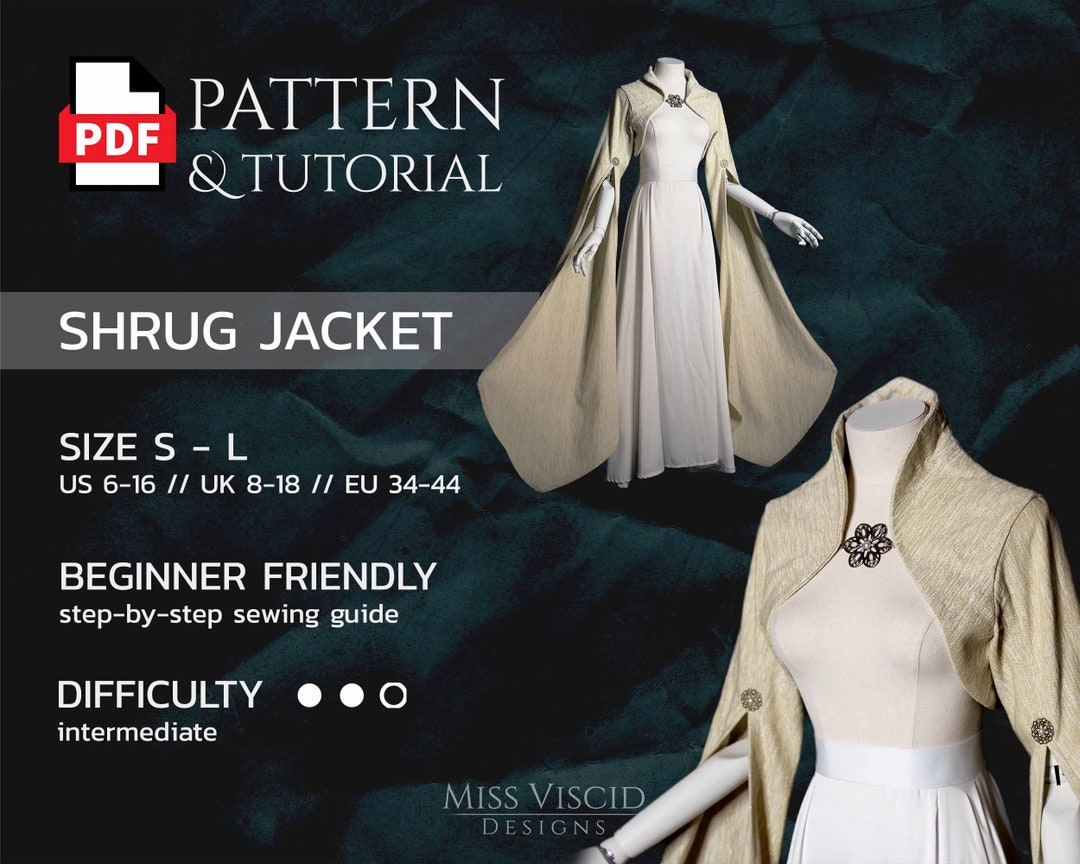 Jacket for Elven Dress in Size S-L as Digital Instant Download - Etsy