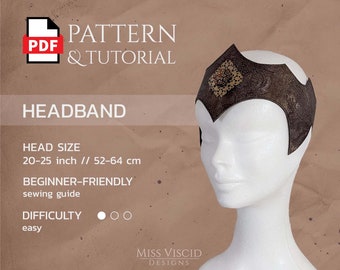 Fantasy Headband - download pattern for home printers DIN A4 and US Letter