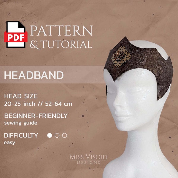 Fantasy Headband - download pattern for home printers DIN A4 and US Letter