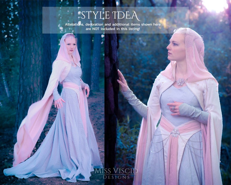 Jacket for elven dress in Size S-3X as digital instant download in DIN A4, US Letter and A0 plotter image 6